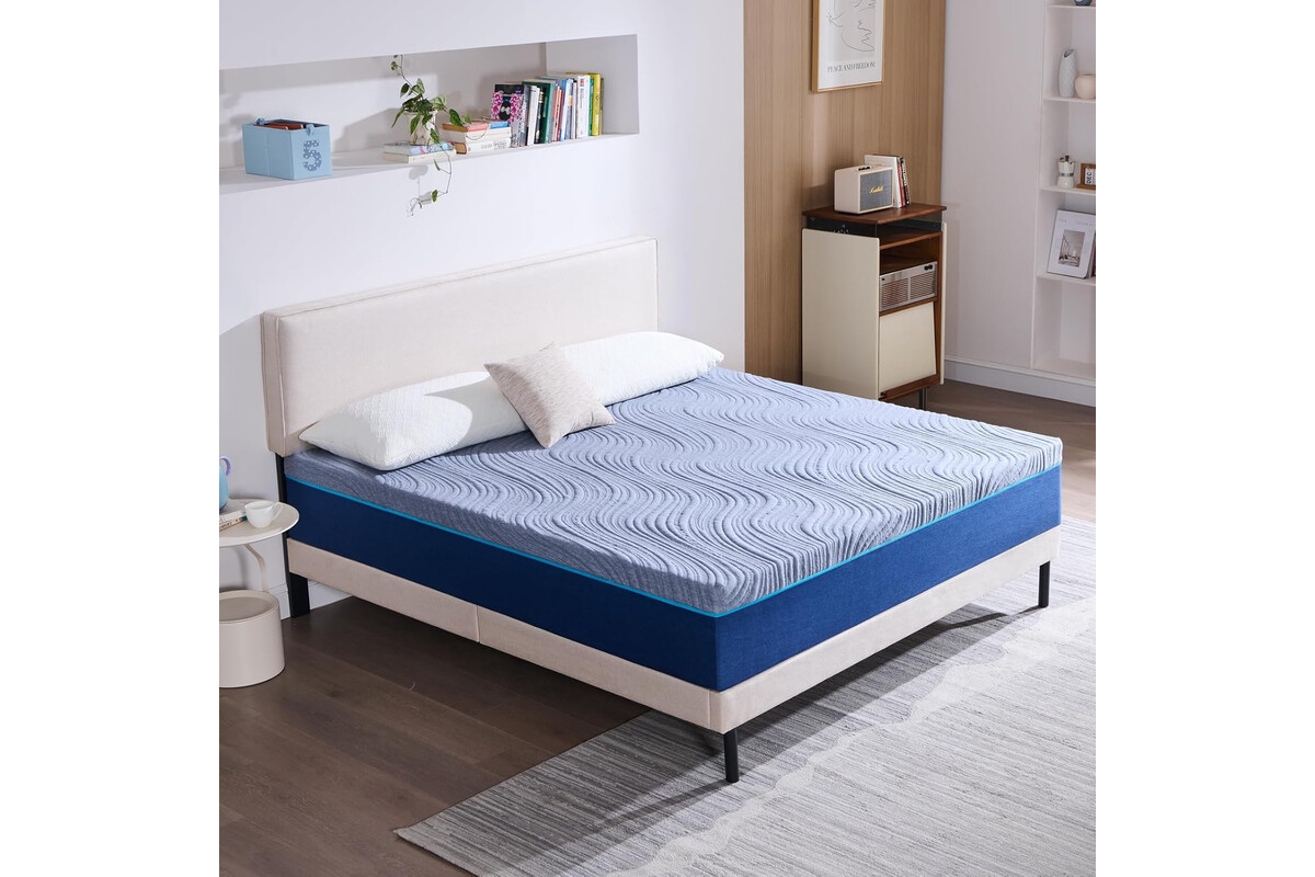 Hiimgo Double Mattress 160 x 190 cm Memory Foam, Height 16 cm, Orthopaedic, Medium Hard, 7 Comfort Zones, Relieving Pressure Points Double Orthopaedic Mattress